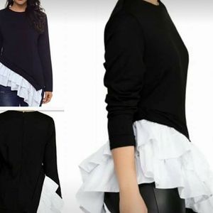Black Assymetrical Sweatshirt size M & XXL